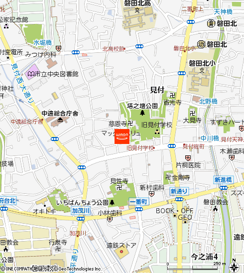 マックスバリュ磐田見付店付近の地図